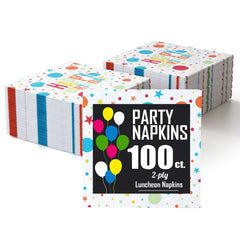 Birthday Print Luncheon Napkins | 100 Count