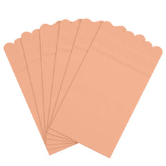 3 Ply Pink Peach Scalloped Dinner Napkins | 100 Count