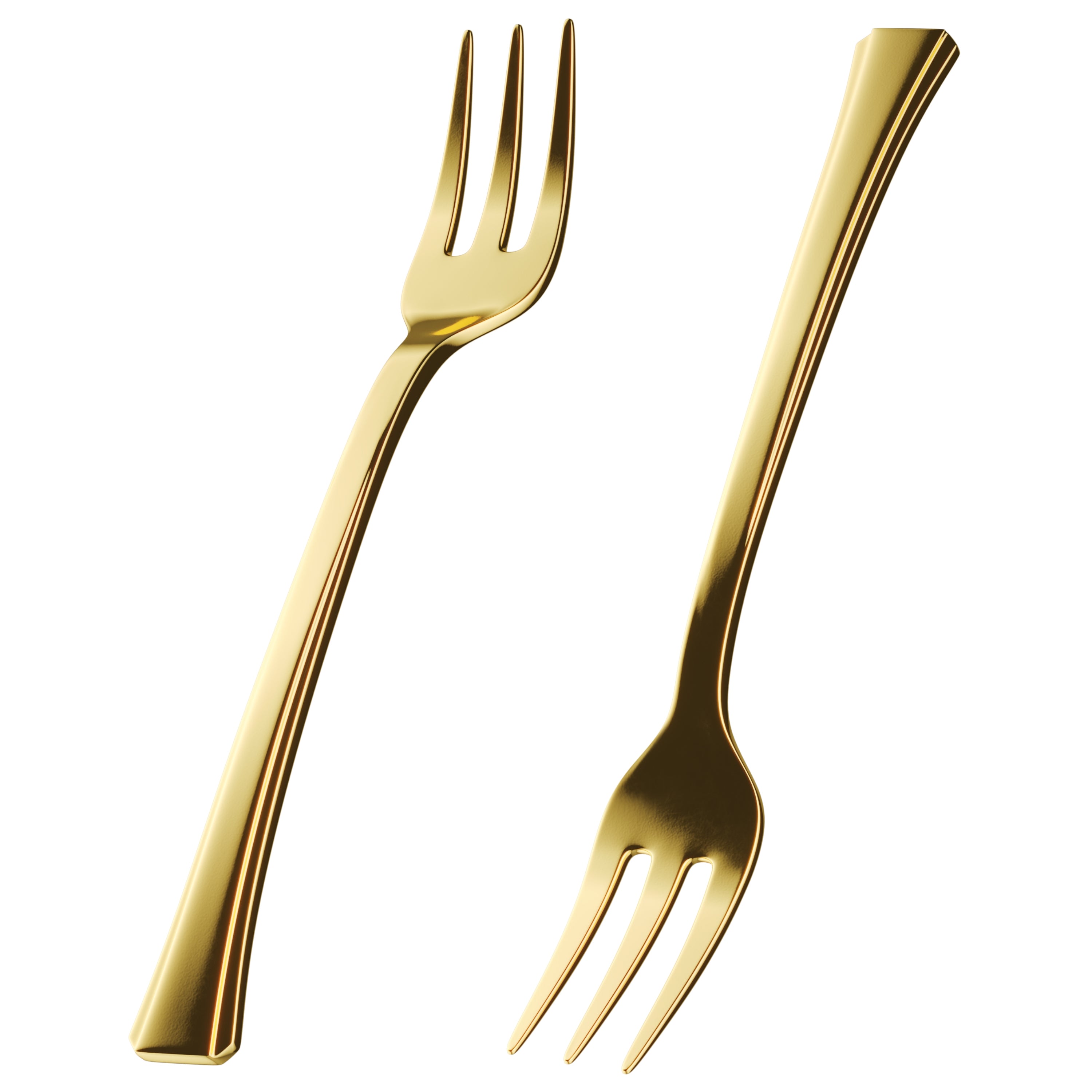 Exquisite Classic Gold Plastic Tasting Forks | 100 Count