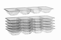 Clear 4 Compartment Tray 5.9 In. x 15.9 In. | 6 Count