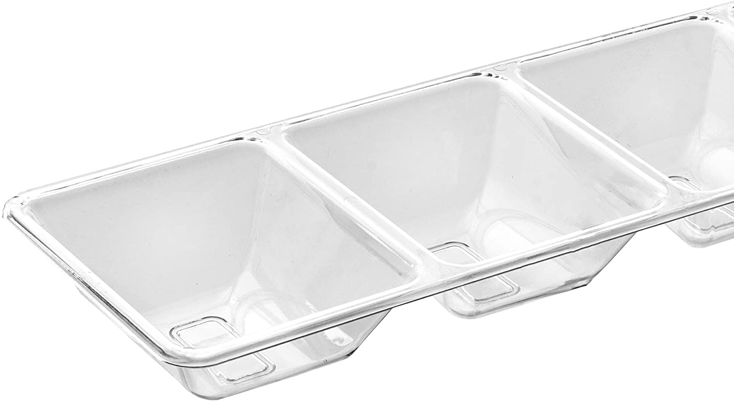 Clear 4 Compartment Tray 5.9 In. x 15.9 In. | 6 Count