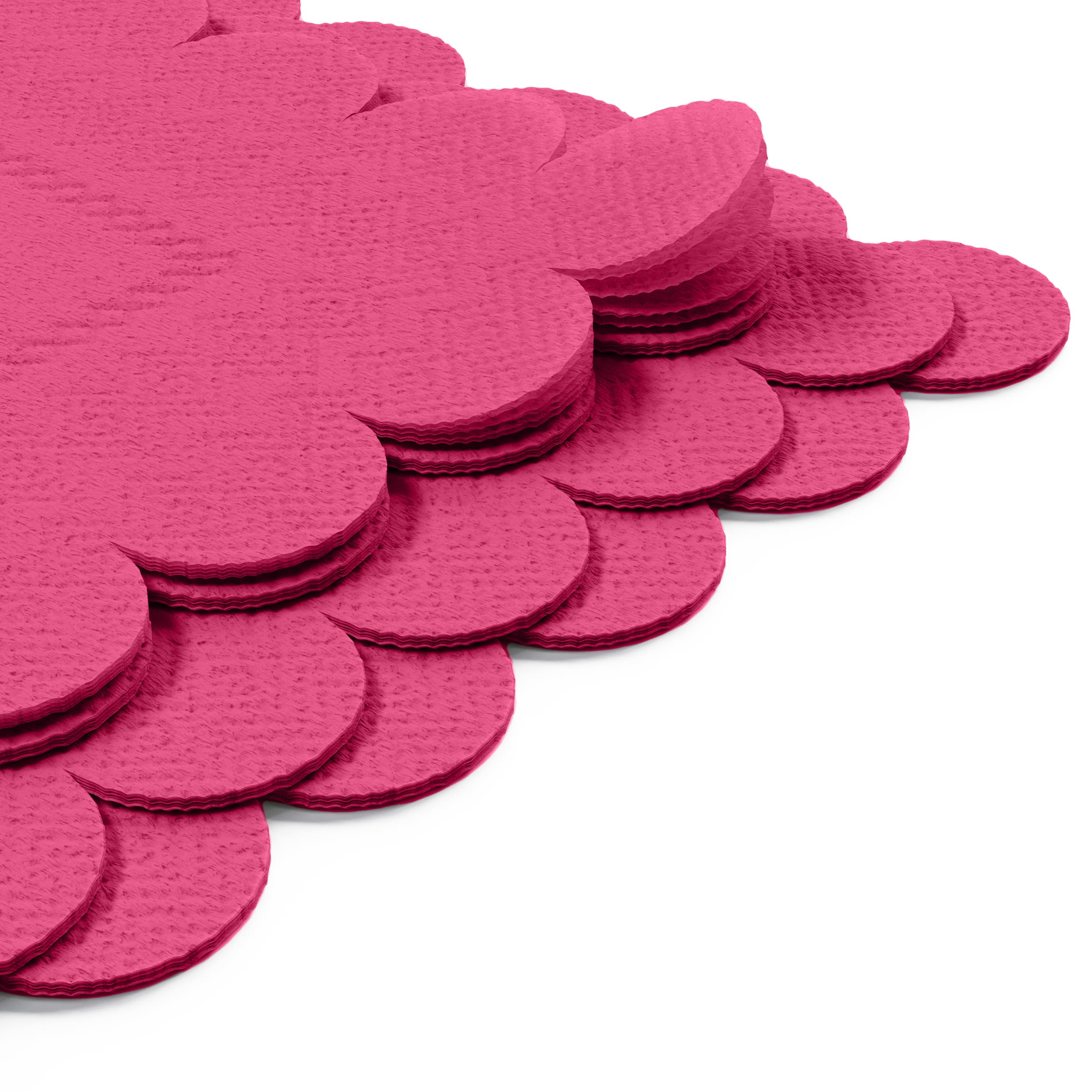 Cerise Scallop Beverage Napkins | 100 Count