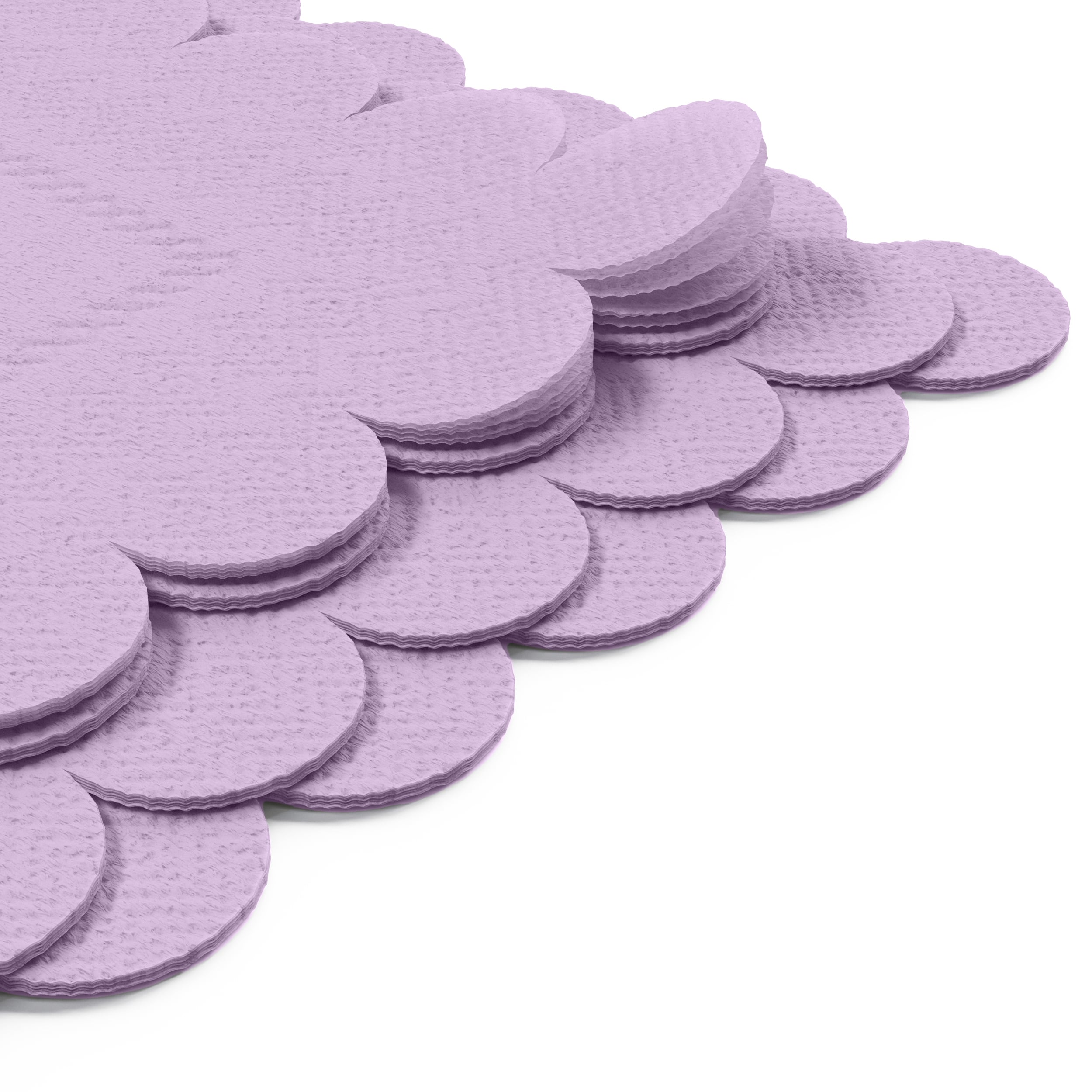 Lavender Scallop Beverage Napkins | 100 Count