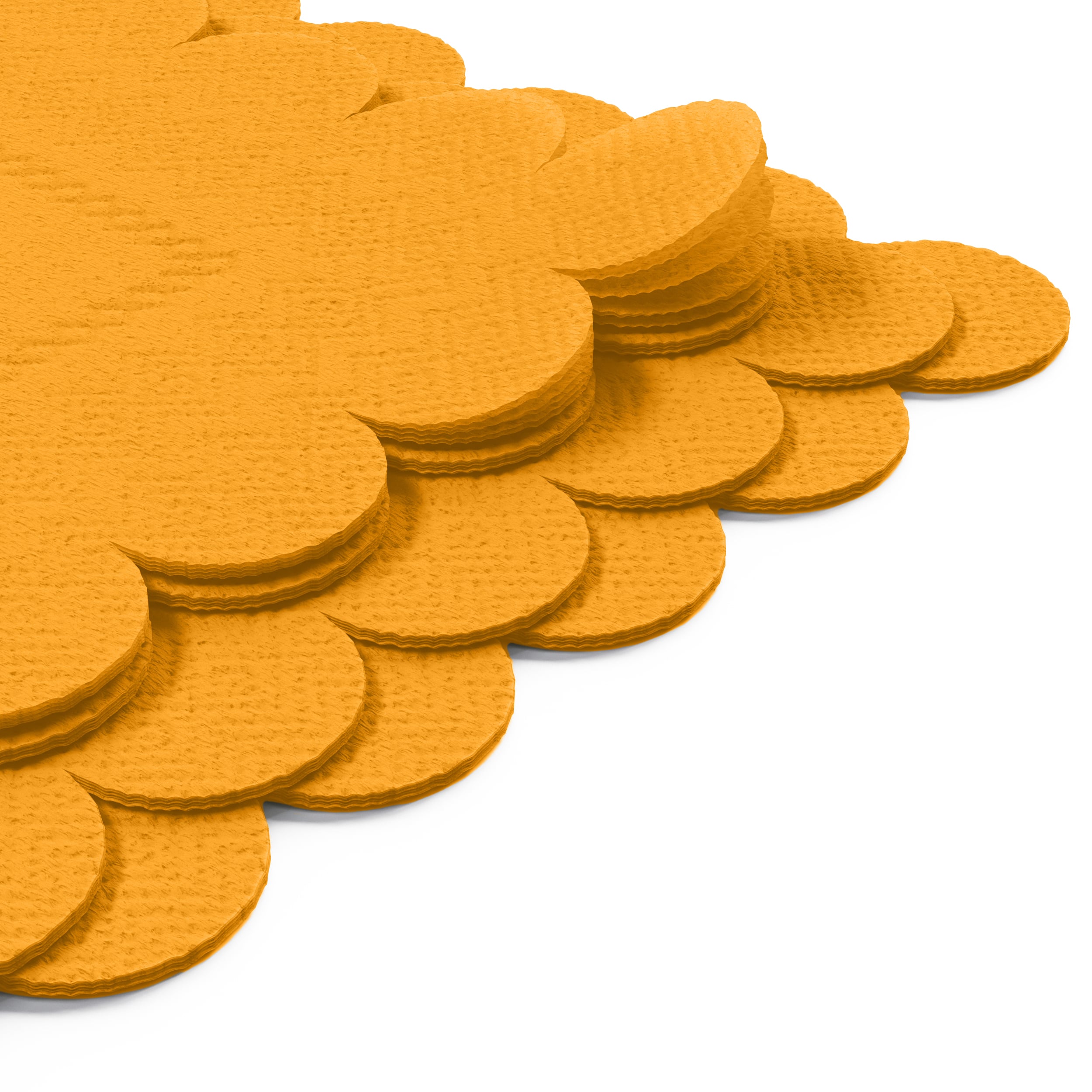 Yellow Scallop Beverage Napkins | 100 Count