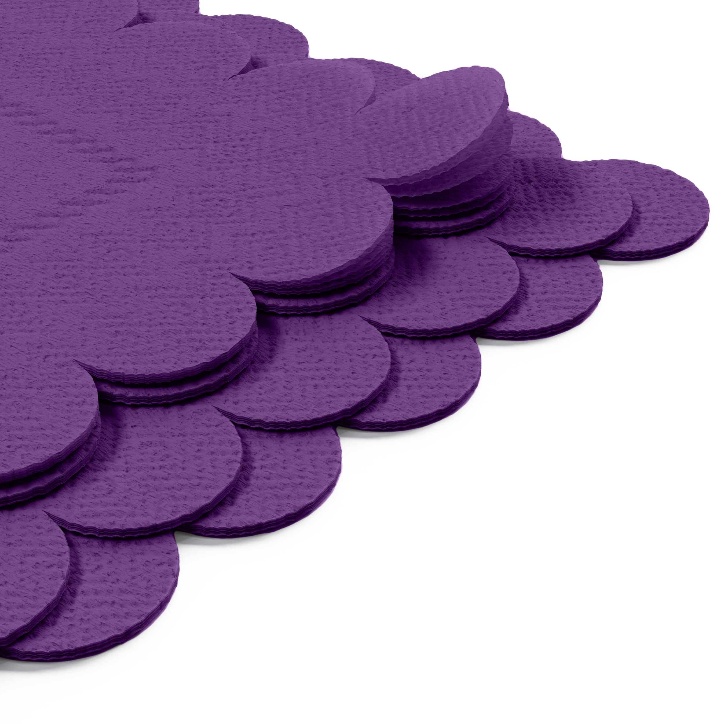 Purple Scallop Beverage Napkins | 100 Count