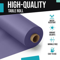 40 In. x 100 Ft. Premium Lavender Plastic Table Roll | 6 Pack