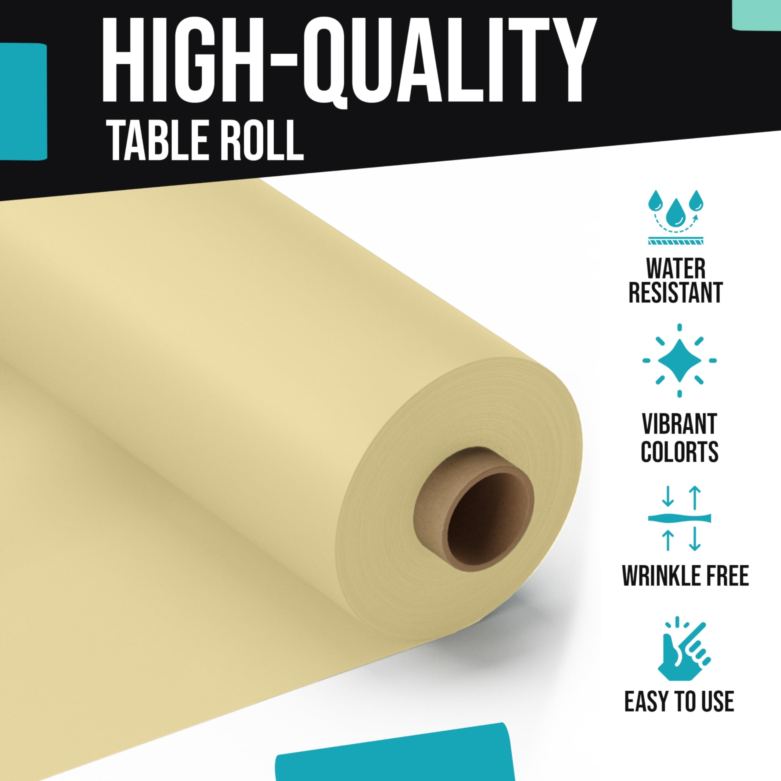 40 In. x 100 Ft. Light Yellow Table Roll