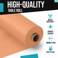 40 In. x 100 Ft. Peach Table Roll