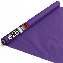 40 In. x 100 Ft. Premium Purple Plastic Table Roll | 6 Pack