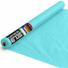 40 In. x 300 Ft. Aqua Blue Table Roll