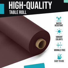 40 In. x 300 Ft. Premium Brown Plastic Table Roll | 4 Pack