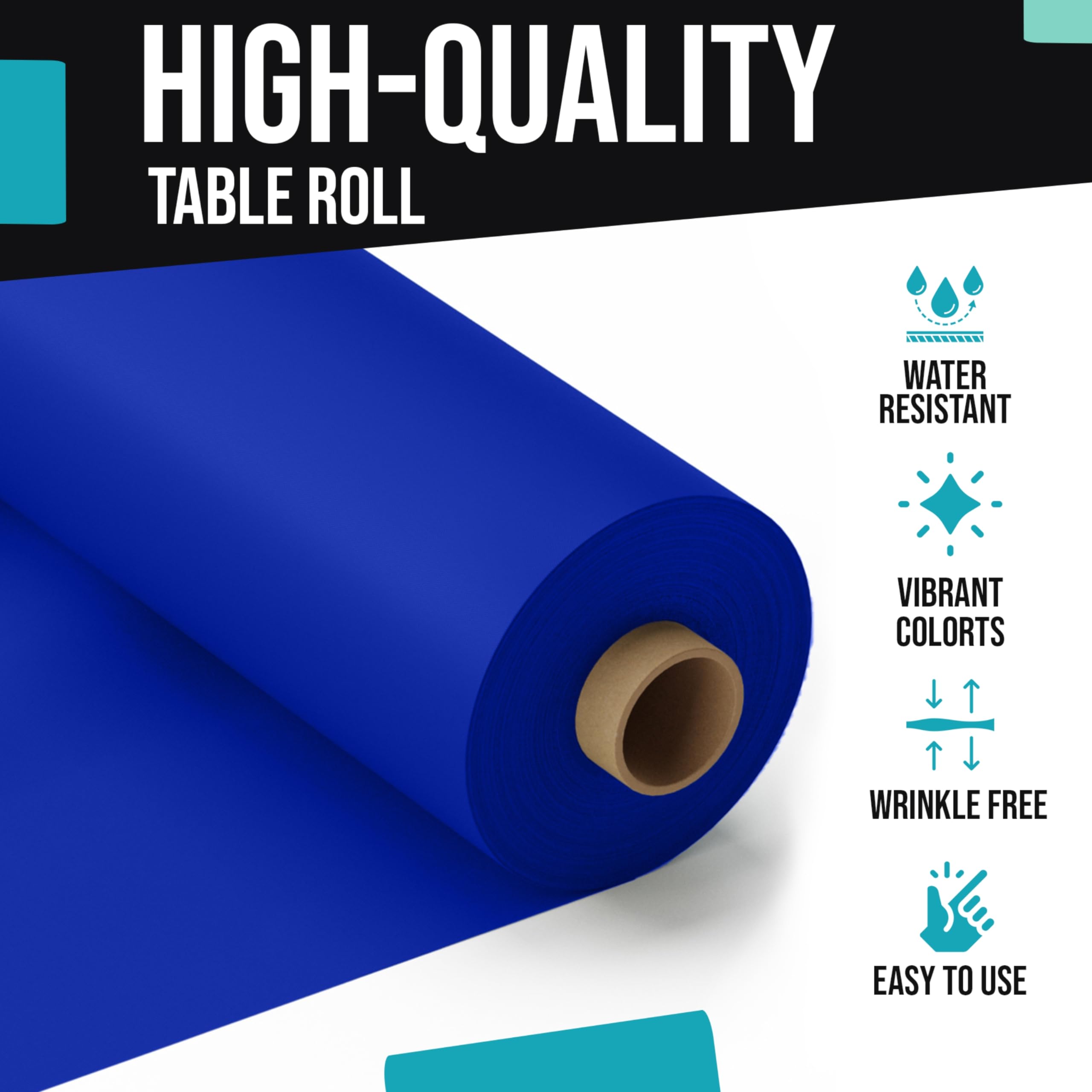 40 In. x 300 Ft. Dark Blue Table Roll