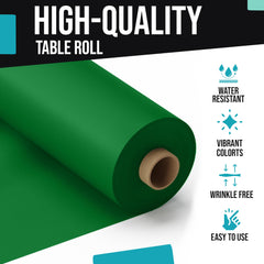 40 In. x 300 Ft. Premium Emerald Green Plastic Table Roll | 4 Pack