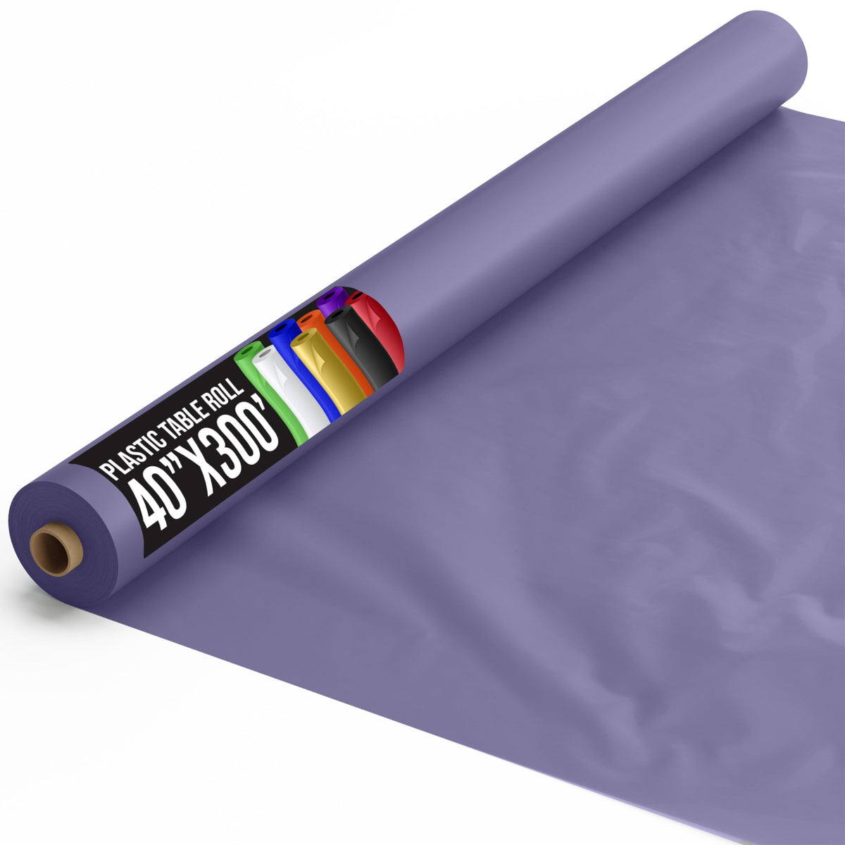 40 In. x 300 Ft. Premium Lavender Plastic Table Roll | 4 Pack