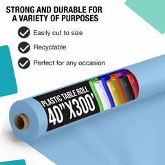 40 In. x 300 Ft. Light Blue Table Roll