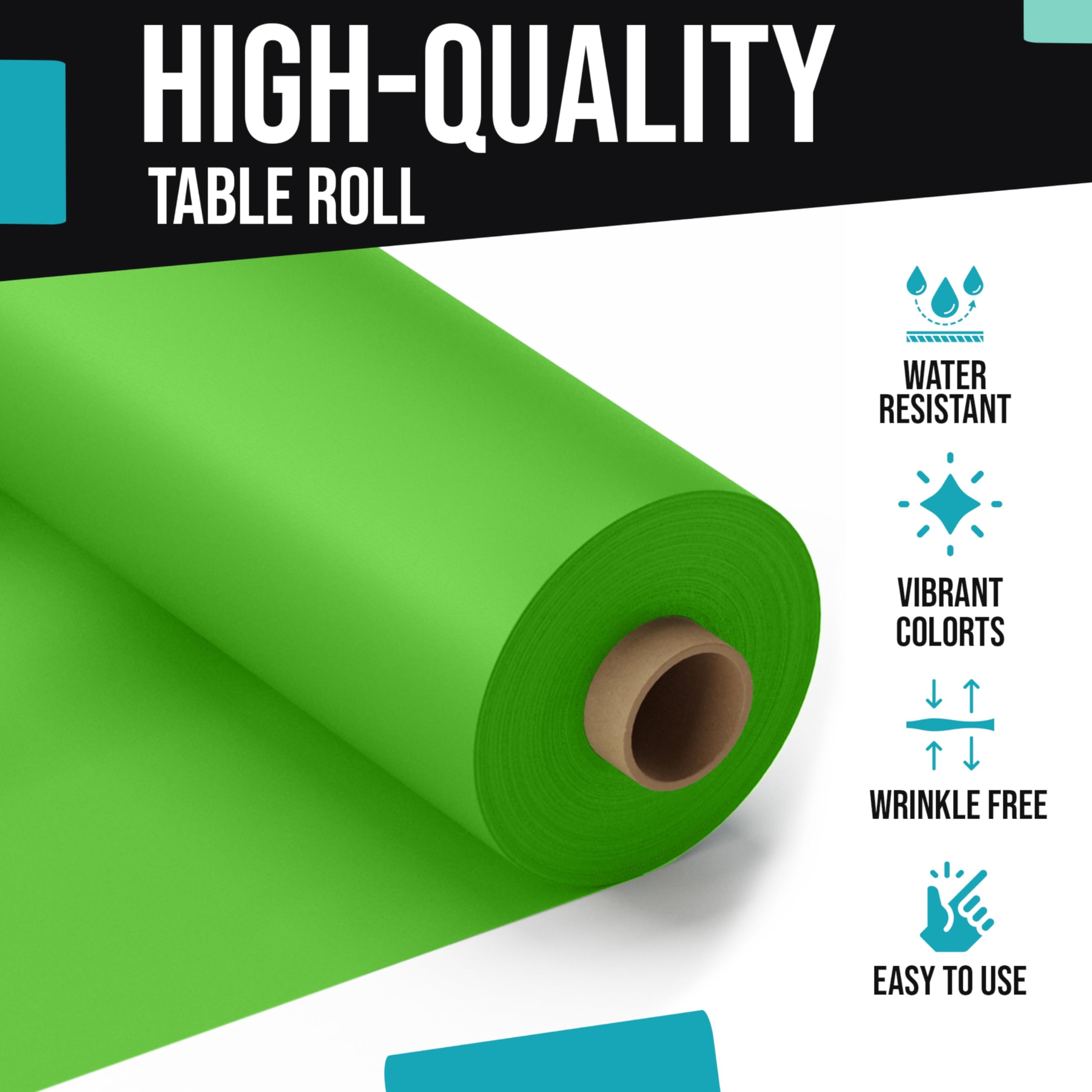 40 In. x 300 Ft. Lime Green Table Roll