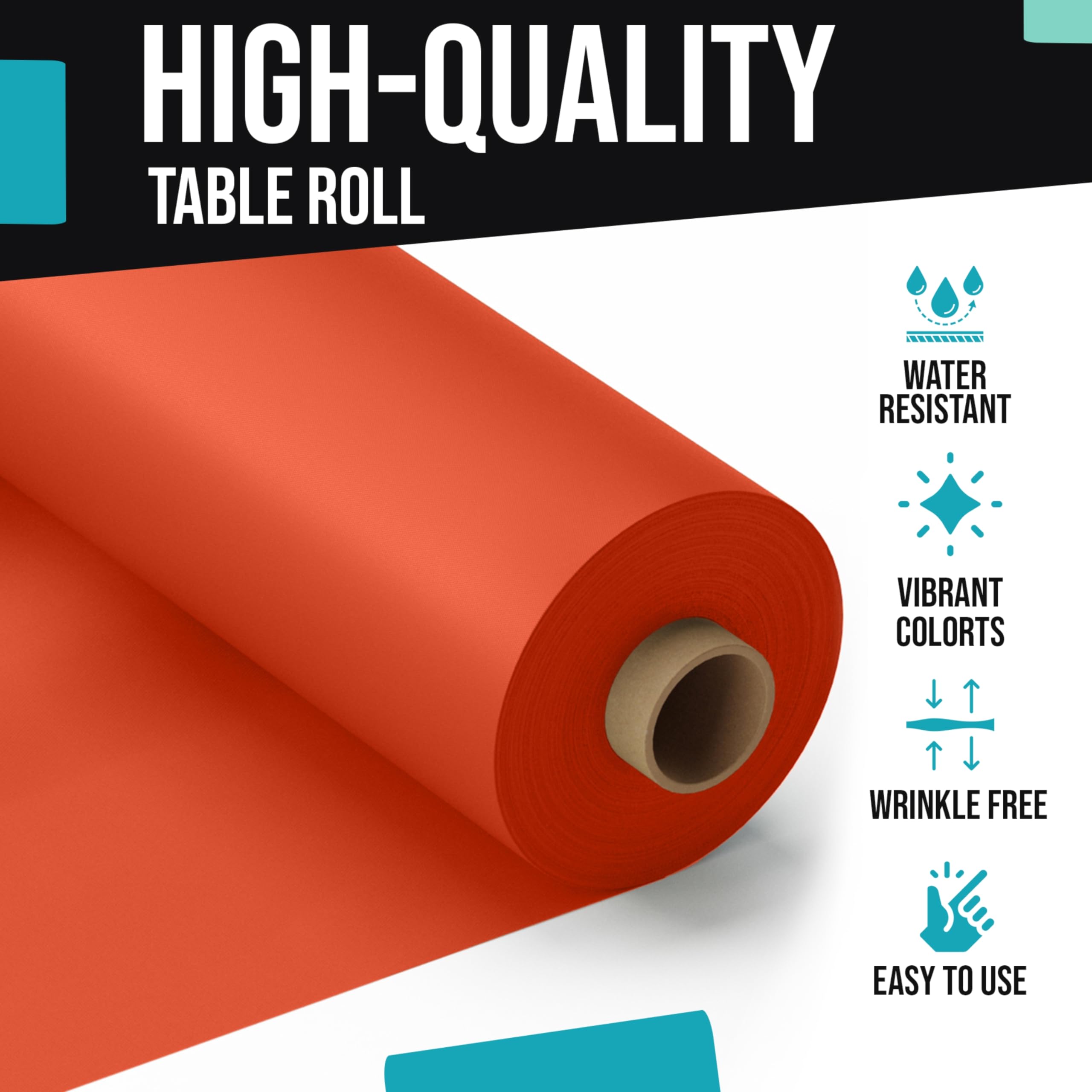 40 In. x 100 Ft. Orange Table Roll