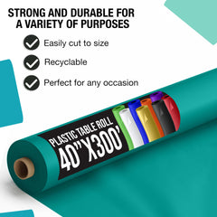 40 In. x 300 Ft. Teal Table Roll