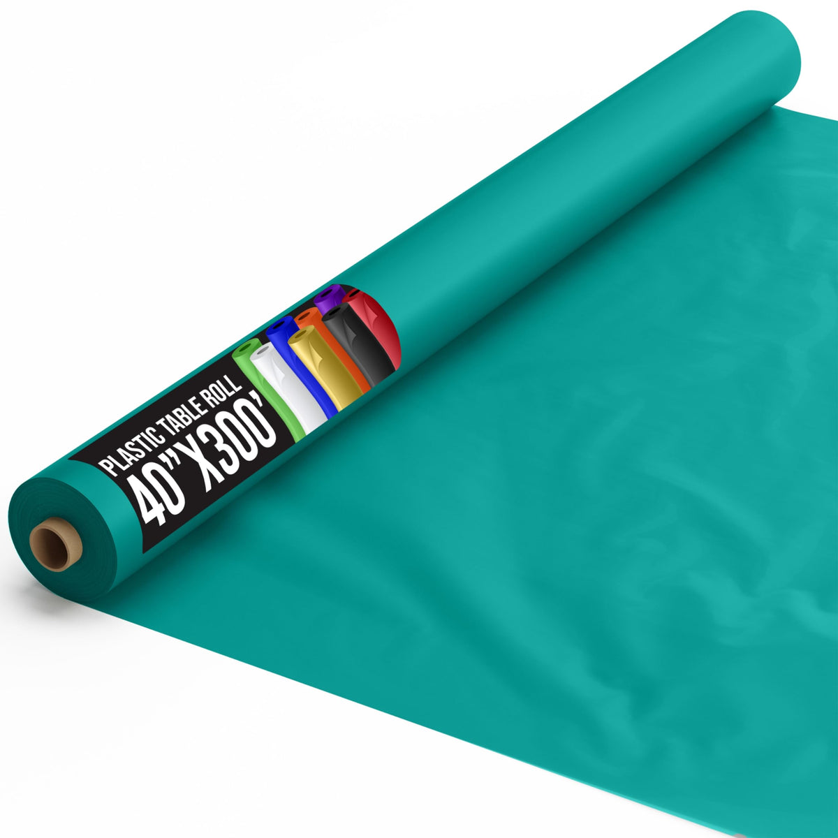 40 In. x 300 Ft. Teal Table Roll