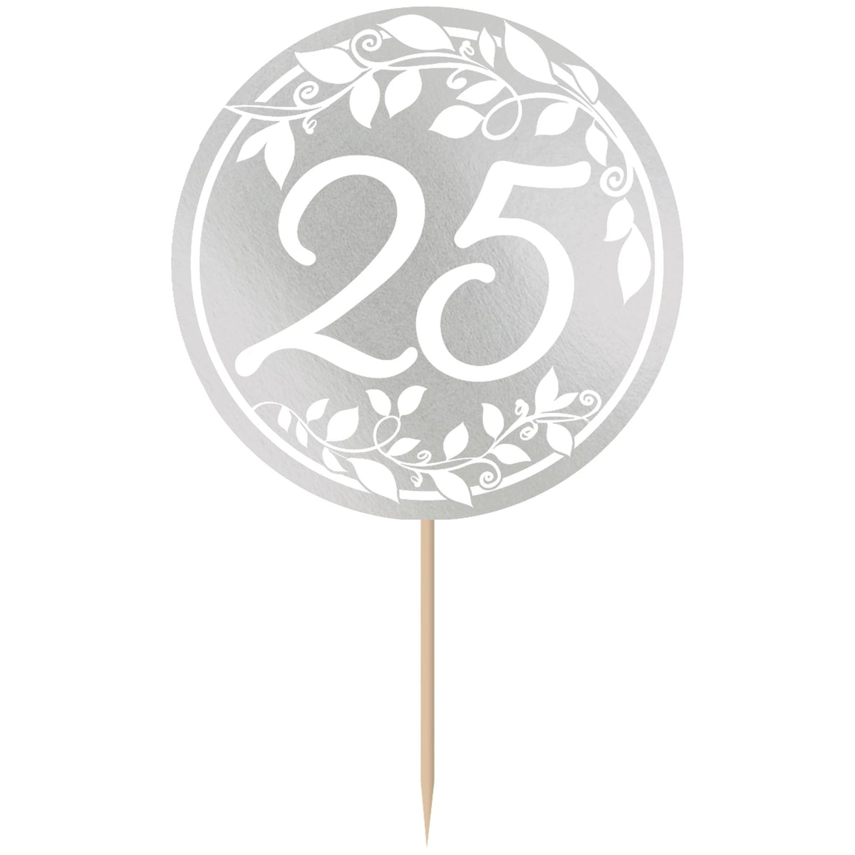 25 Paper Party Picks, Silver, 3.5-inch, 24-ct - Case of 72
