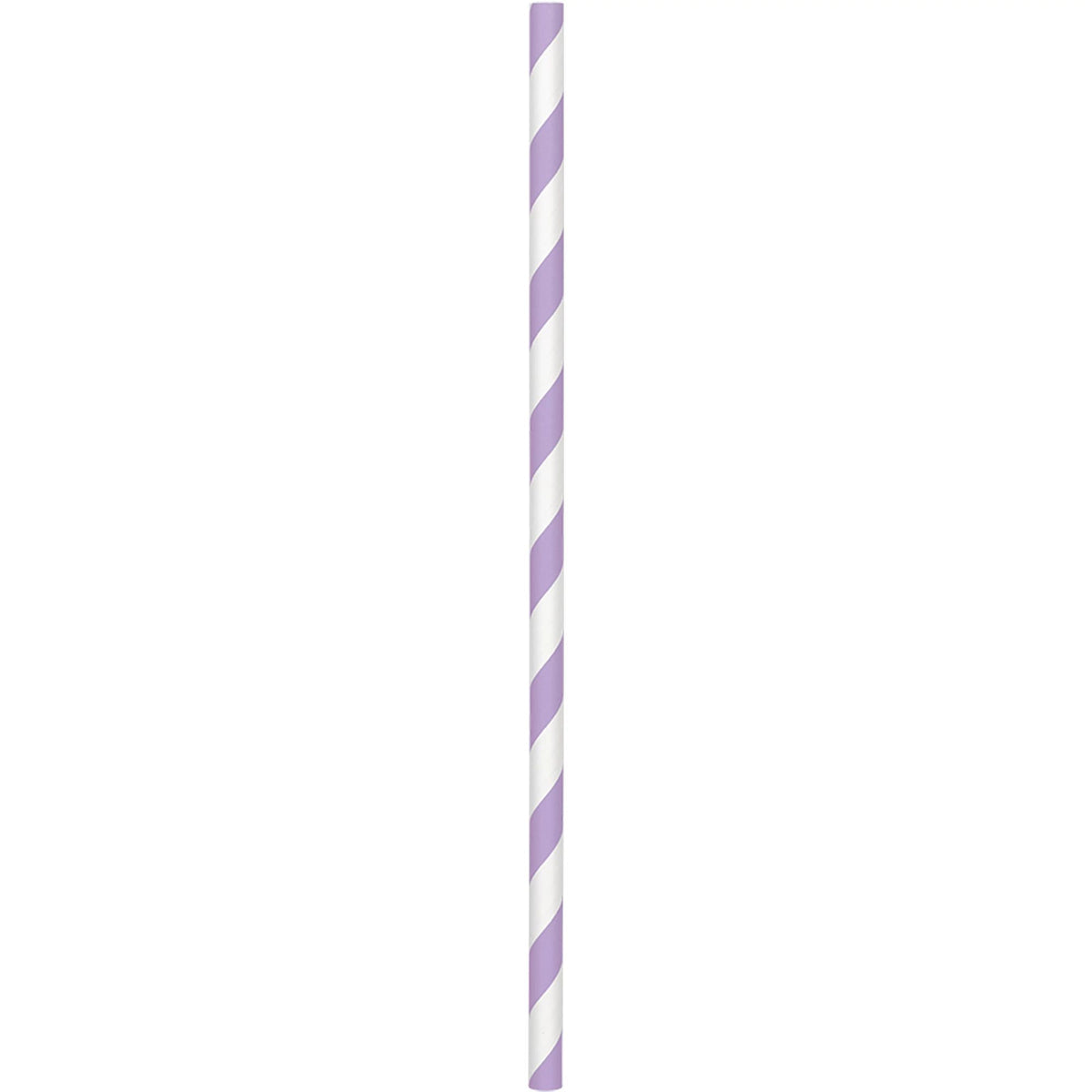 Lavender Striped Paper Straws, 50-ct - Case of 48