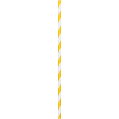 Yellow Striped Paper Straws, 50-ct - Case of 48