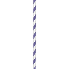 Elegant Purple Striped Paper Straws, 50-ct - Pack of 12