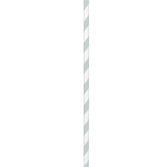 Silver Paper Straws - Elegant Solid Color Drinking Straws | 50 Count