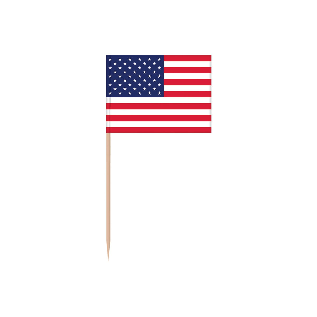 Patriotic Mini American Flag Picks - 2.5, 120-ct - Pack of 12