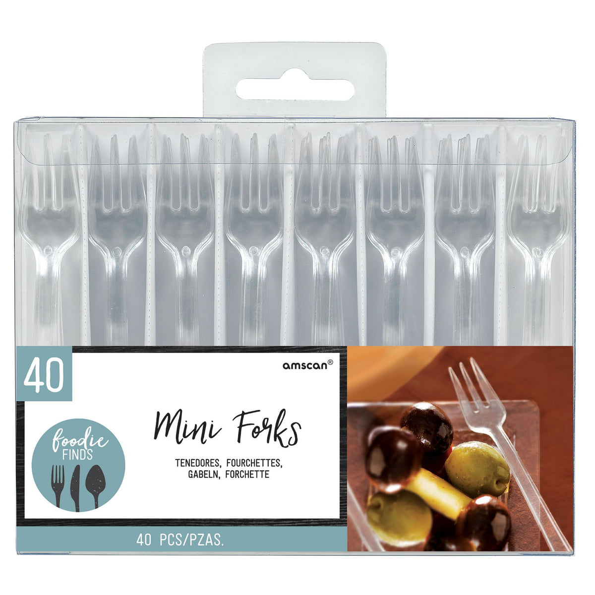 Clear Mini Plastic Cocktail Forks - 40-ct - Pack of 2