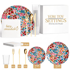 Service for 16 | Meadow Paper Earthtrends Hanukkah Combo Set