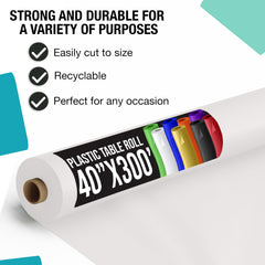 40 In. x 300 Ft. White Table Roll