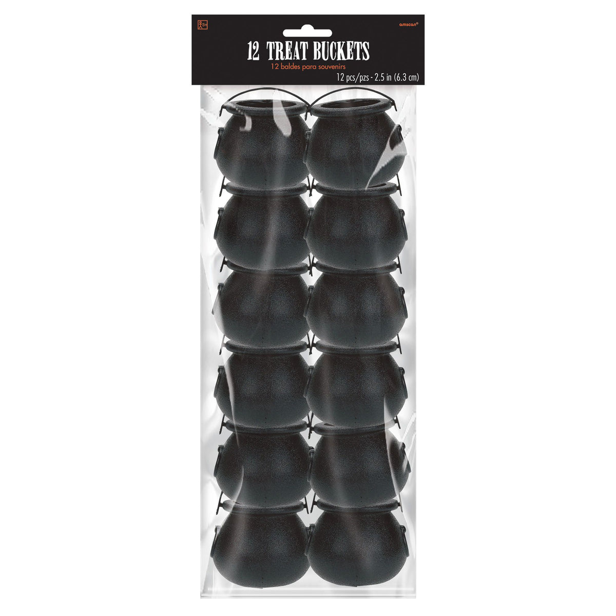 Black Candy Cauldrons, 12-ct - Pack of 6