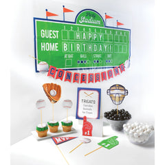 Ultimate Baseball Party Buffet Decorating Kit - Case of 24