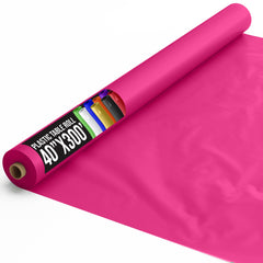 40 In. x 300 Ft. Premium Cerise Plastic Table Roll | 4 Pack