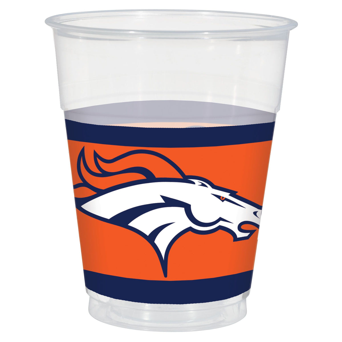 Denver Broncos 16oz Plastic Cups - 25-ct - Case of 36