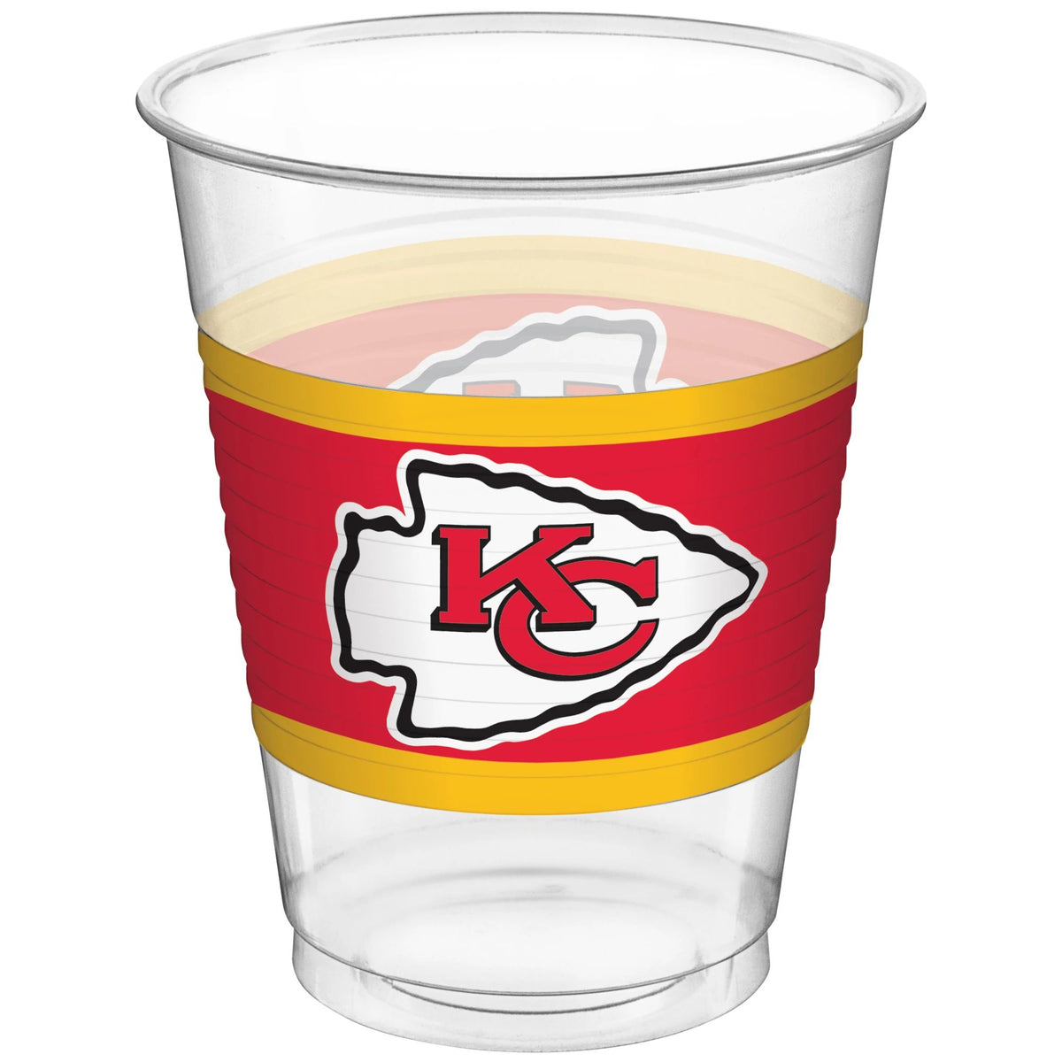 Kansas City Chiefs 18oz Plastic Tumbler Cup, 25-ct - Pack of 6