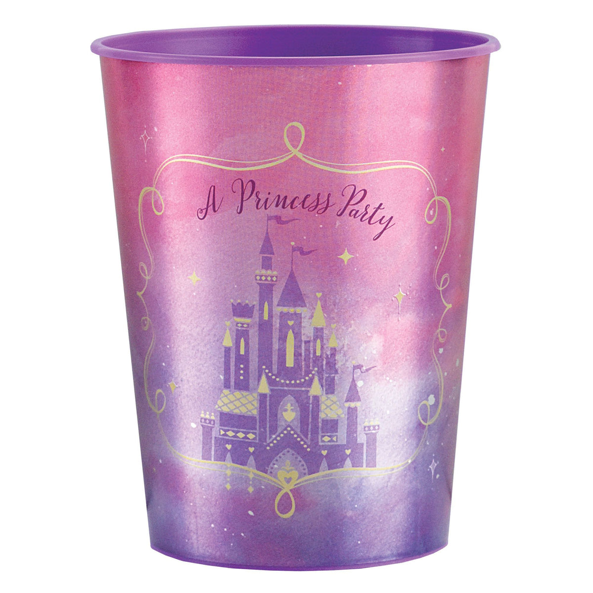 Disney Princess Favor Plastic Cup, Pink/Purple, 16-oz. - Pack of 12