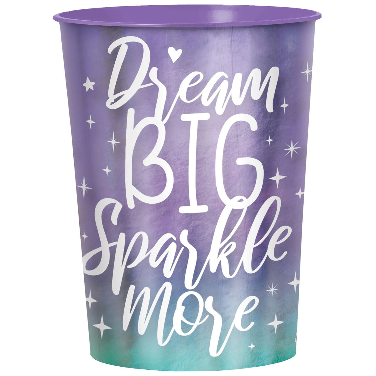 Sparkle "Dream Big Sparkle More" Favor Plastic Cup, 16-oz - Pack of 6