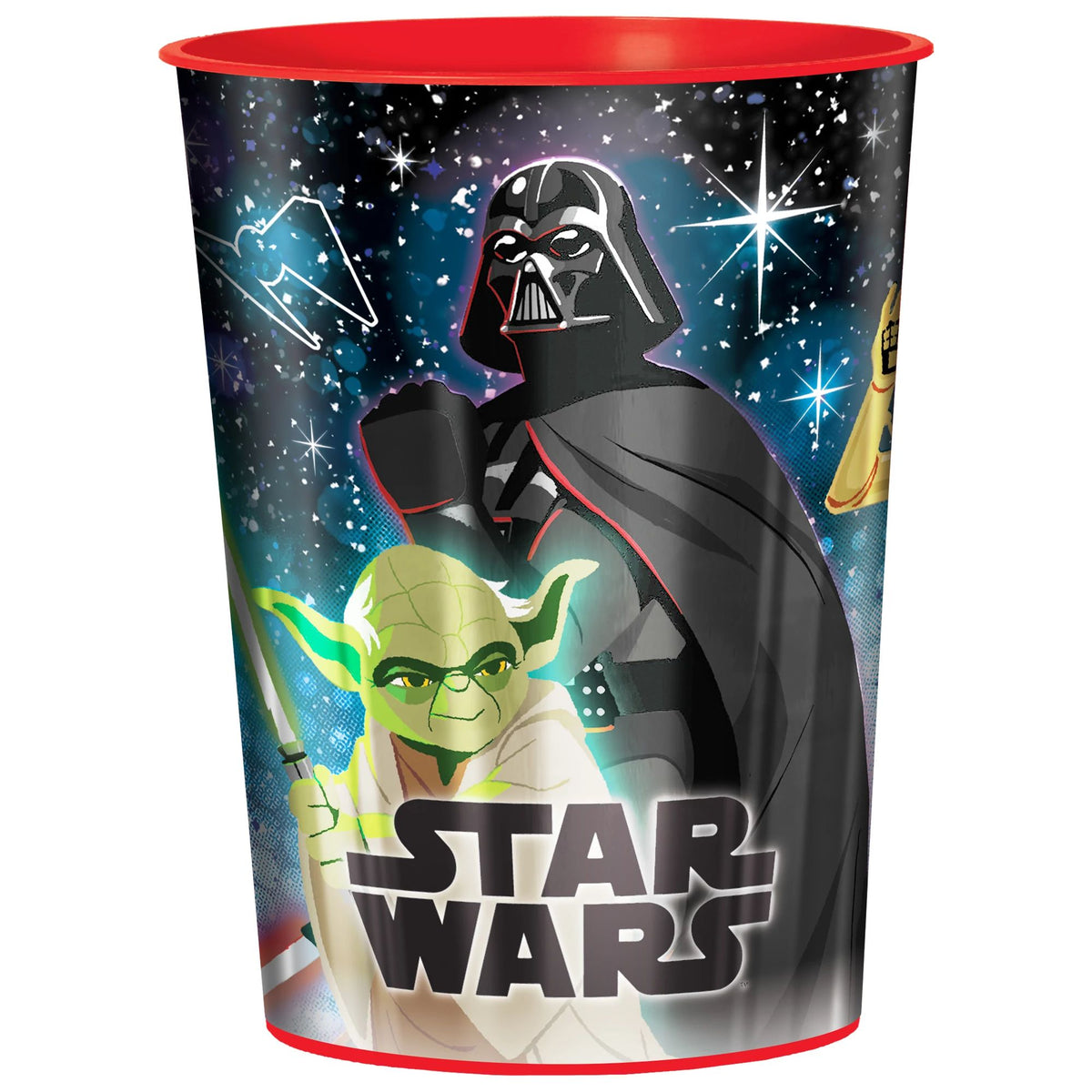 Star Wars Galaxy of Adventures Favor Plastic Cup, Black, 16-oz - Case of 120