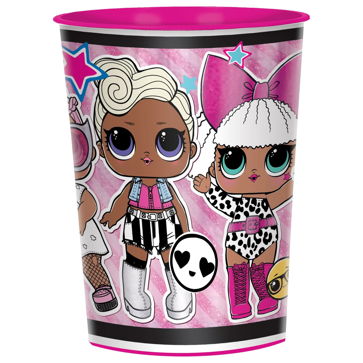 L.O.L. Surprise! Plastic Reusable Favor Cup, Pink, 16 oz - Pack of 12