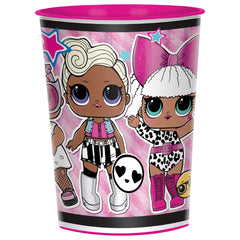 L.O.L. Surprise! Plastic Reusable Favor Cup, Pink, 16 oz - Pack of 12
