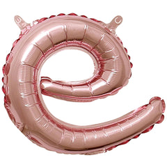 Rose Gold Script Letter 'e' Foil Balloon, 8-Inch - Pack of 5