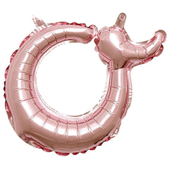Rose Gold Script Letter O Foil Balloon, 8-Inch - Pack of 5