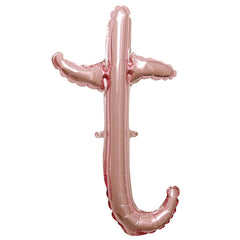Rose Gold Script Letter "t" Foil Balloon, 8-Inch - Case of 70