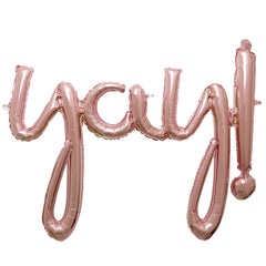 Rose Gold Yay! Metallic Foil Balloon - Pack of 5