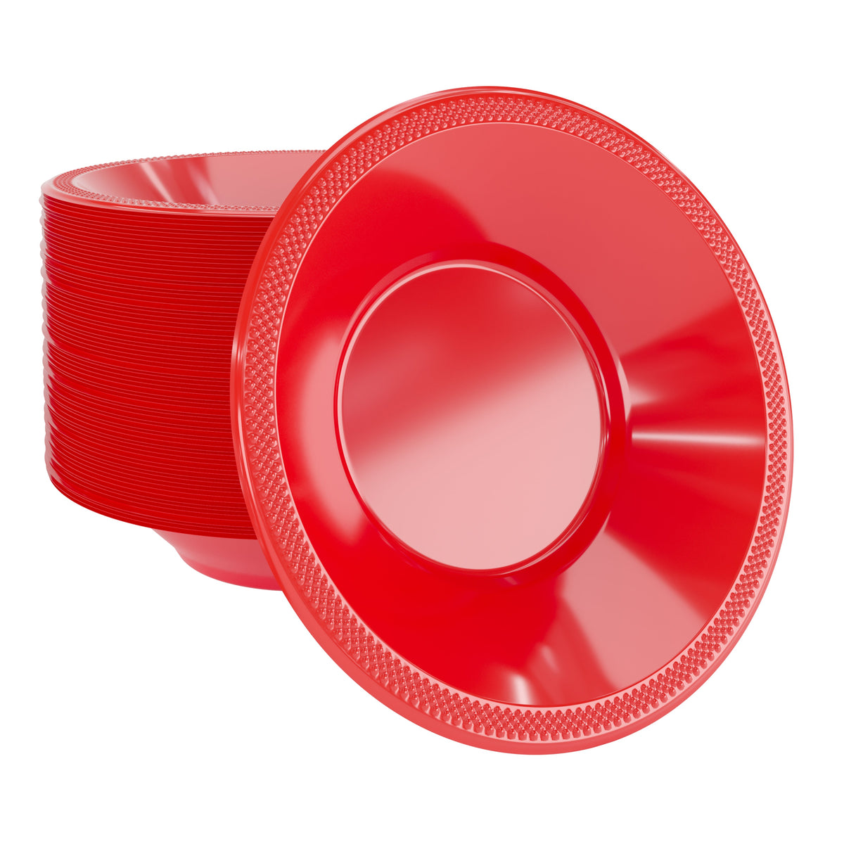 12 Oz. Red Plastic Bowls | 600 Count