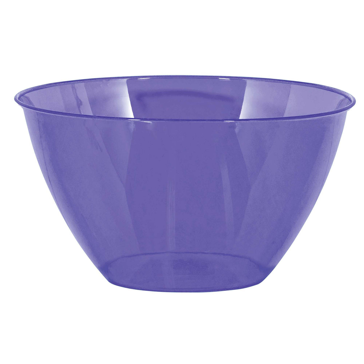 Elegant Purple Plastic Serving Bowl, 24oz, 5.5-inch - Pack of 3