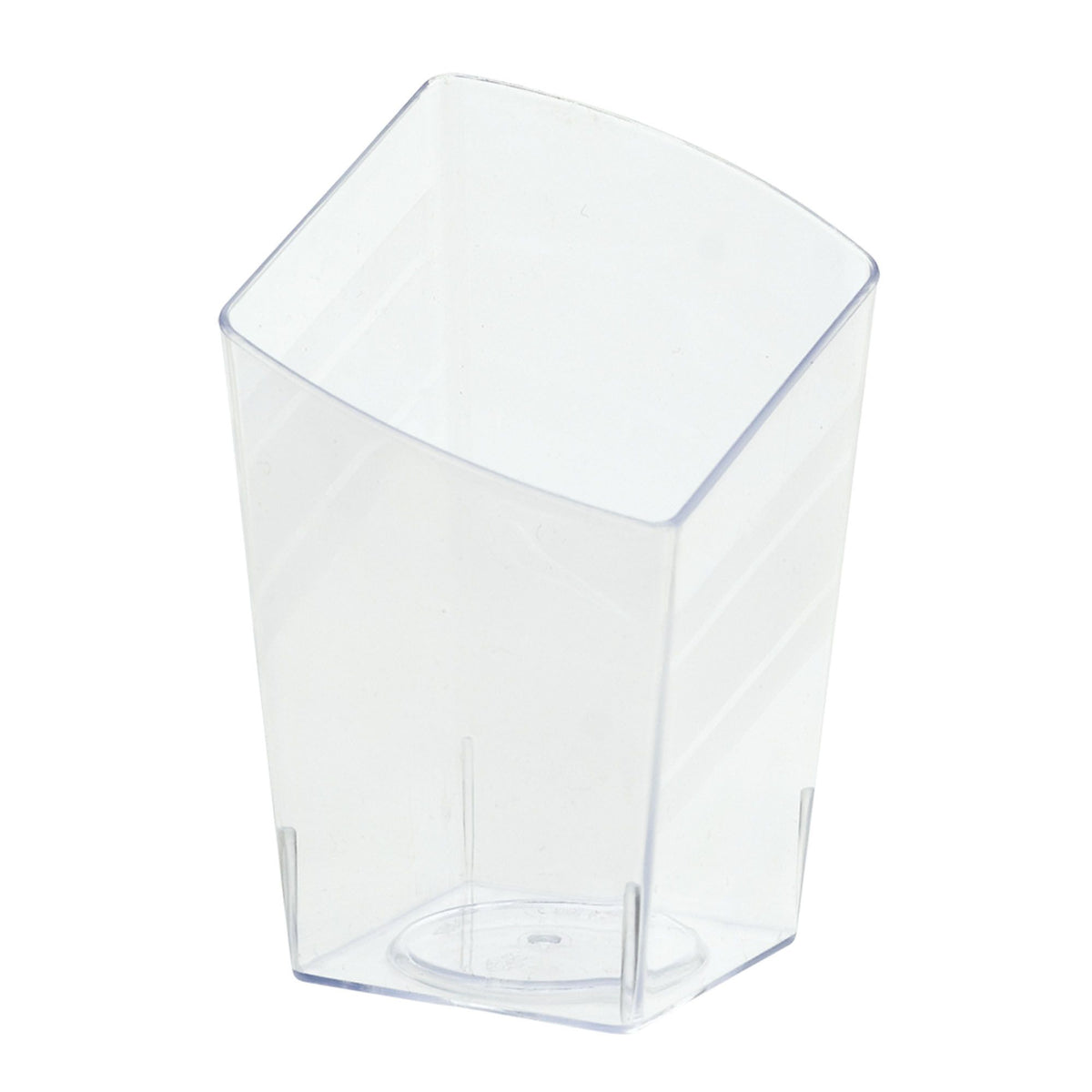 Mini Plastic Reusable Slanted Serving Tumblers, Clear, 3-oz, 10-ct - Pack of 3