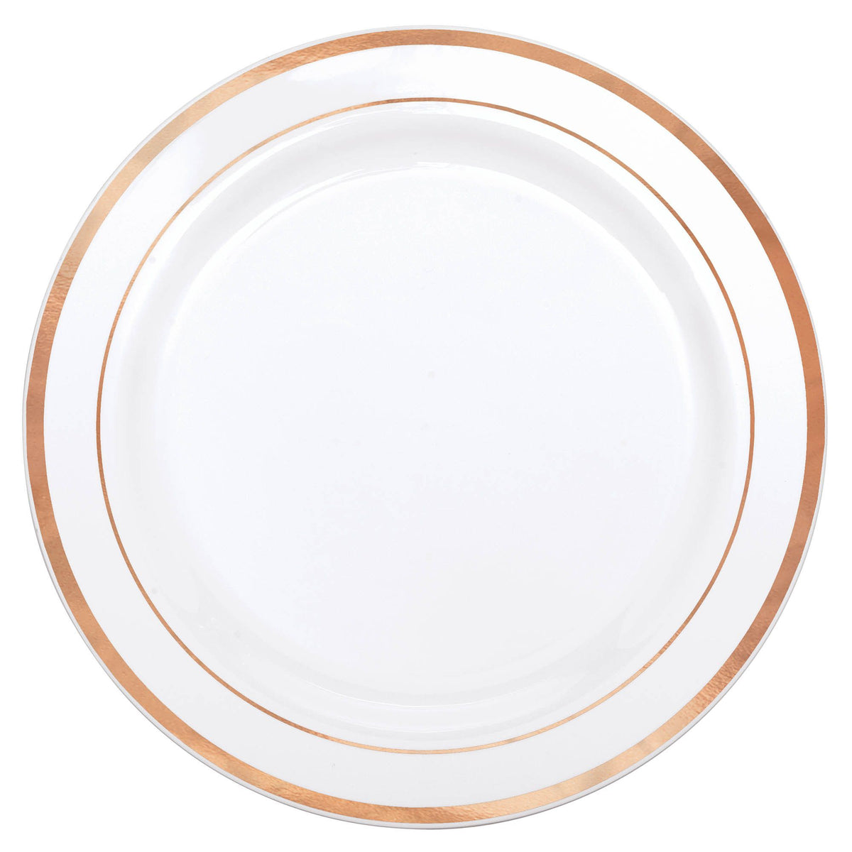 10.25-inch Premium Plastic Dinner Plates, Trimmed, 10-ct - Pack of 4